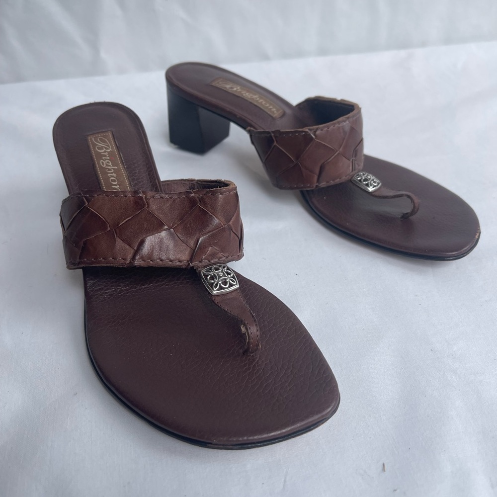 Brighton brown leather LYNN size 8 M sandals made in Brazil